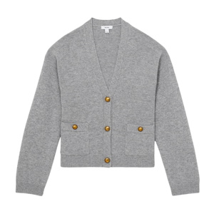 REISS Mila Wool-Cashmere Button Cardigan
